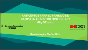 CONCEPTOS EN EL SECTOR MINERO