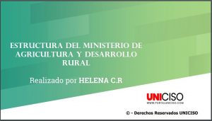ESTRUCTURA DEL MINISTERIO DE AGRICULTURA Y DESARROLLO RURAL