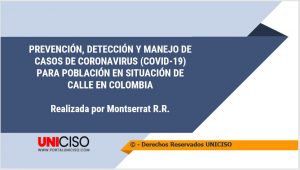 MANEJO COVID 19 PARA HABITANTES DE LA CALLE