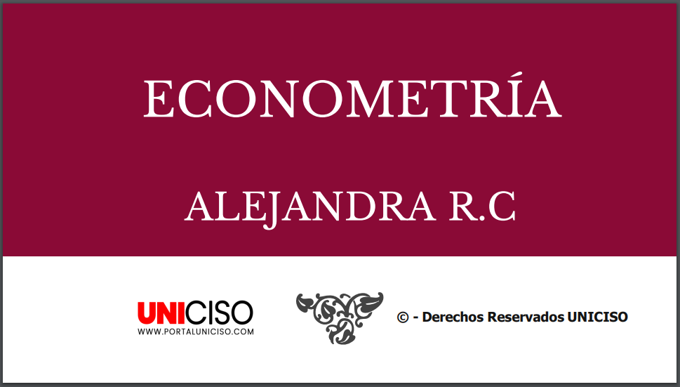 ECONOMETRÍA