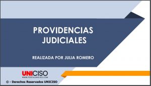 PROVIDENCIAS JUDICIALES