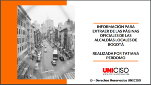 ALCALDÍAS LOCALES DE BOGOTÁ
