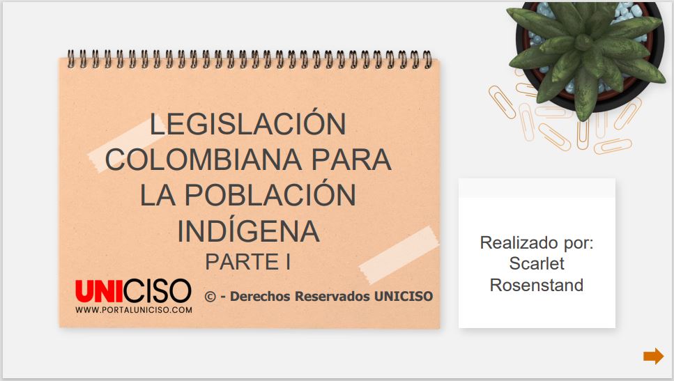 LEGISLACIÓN COLOMBIANA PARA LA POBLACIÓN INDÍGENA