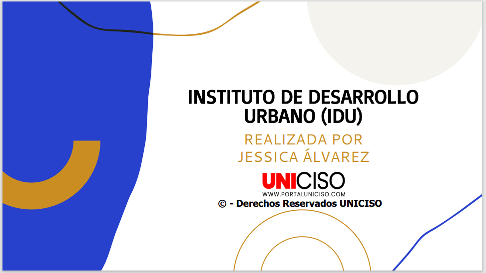 INSTITUTO DE DESARROLLO URBANO (IDU)