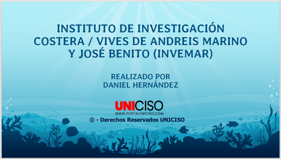 INSTITUTO DE INVESTIGACIÓN COSTERA / VIVES DE ANDREIS MARINO Y JOSÉ BENITO (INVEMAR)