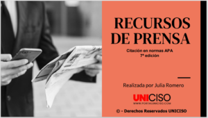 NORMAS APA - RECURSOS DE PRENSA