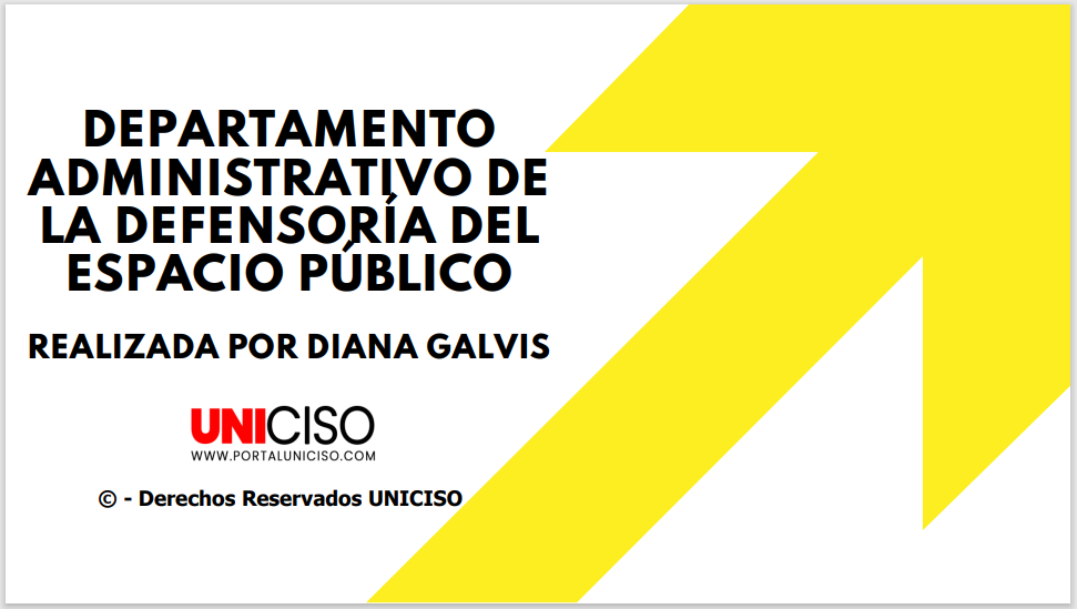 DEPARTAMENTO ADMINISTRATIVO DE LA DEFENSORÍA DEL ESPACIO PÚBLICO