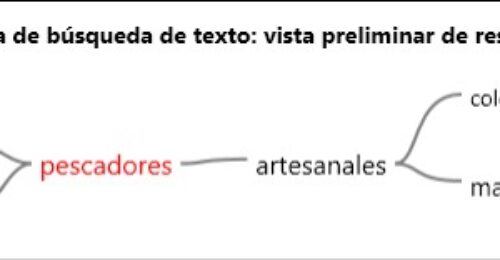 Consulta de b&uacute;squeda de texto~ vista preliminar de resultados
