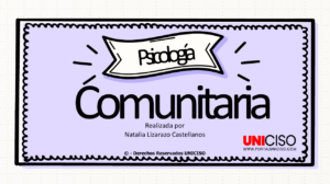 PSICOLOGÍA COMUNITARIA