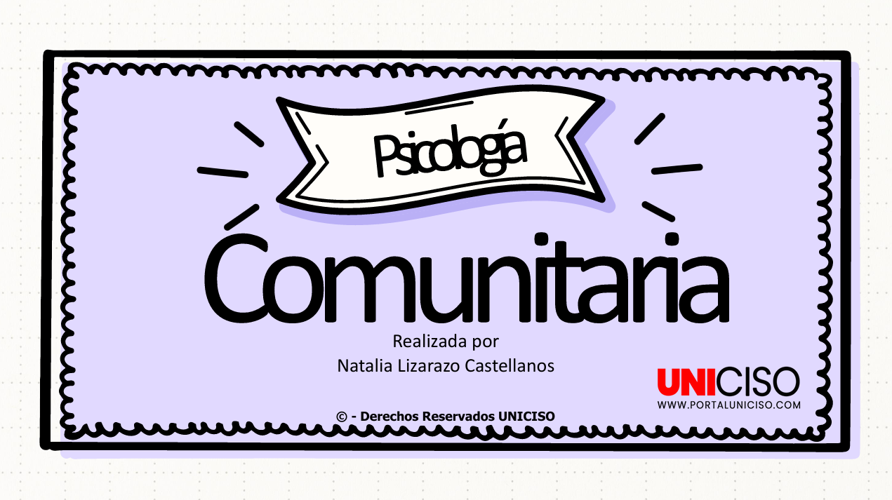 PSICOLOGÍA COMUNITARIA